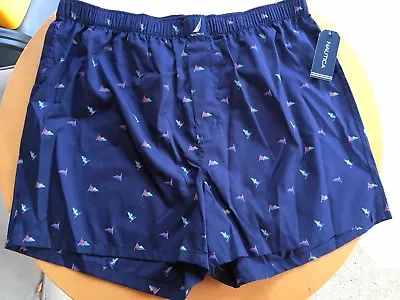 NWT Men's Nautica Novelty Print Woven Boxers Underwear Gift Size M/L/XL • $12.95