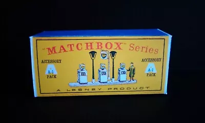 Matchbox Lesney Accessory Pack A1-BP Petrol Pump & Sign Box (Box Only) • £2.89