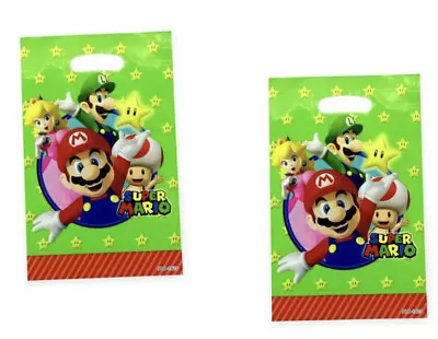 10 Super Mario Party Gift Bags Candy Favour Bag Loot Bag For Birthday • $4