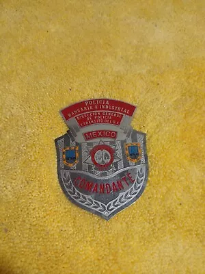 VTG 80's OBSOLETE MEXICAN POLICE BADGE ID BANCARIA E INDUSTRIAL DF (COMANDANTE) • $49.99