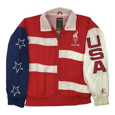 Vintage Atlanta 1996 USA Olympics Logo Athletic Windbreaker Jacket XL • $49.99