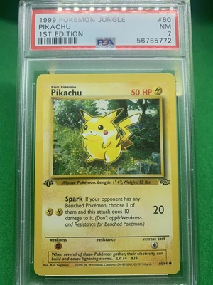 $22 • Buy PSA 7 NM Pikachu 60/64 1st Edition Jungle Pokemon Card