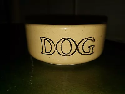 Vintage Mason Cash Pottery 5  Dog Bowl Brown Tan Made In England  • $9.03