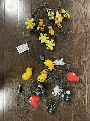 VTG Lot Of 2 Disney Store Mickey Mouse & Winnie The Pooh Christmas String Lights • $22.99