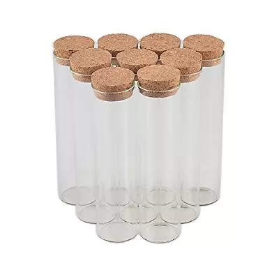 30x100mm 50ml Glass Bottles Vials Jars Test Tube With Cork Stopper Empty Glass T • $28.31