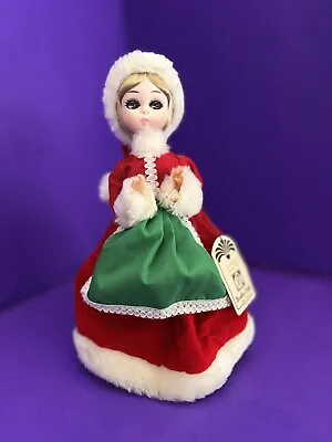 Vintage Mrs Santa Claus Bradley Big Eye Christmas December Doll Apron W/tag 9” • $42.15