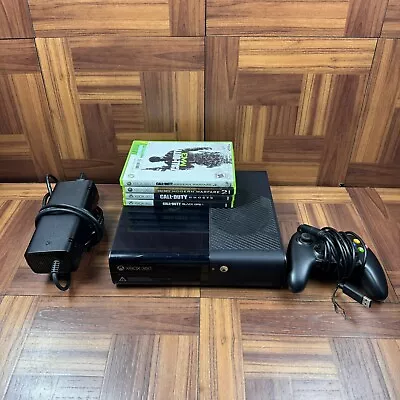 Microsoft XBox 360 E Bundle Console 320 GB Call Of Duty Games Controller TESTED • $120