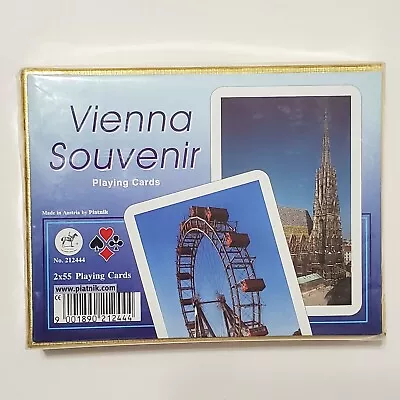NEW - Vintage Vienna Souvenir Playing Cards Two Decks Piatnik Bridge Rummy • $9