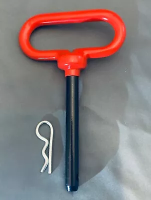 1/2 5/8 3/4 7/8 1-1/8 Red D Handle Hitch Pins With Hitch Clip Pins • $13.99