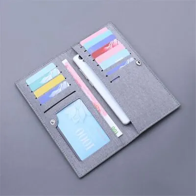 Case Slim Credit Card Thin Wallet Canvas Men Wallet Long Purses Card Holder • £5.93