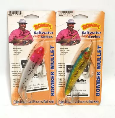 (2) Vintage Bomber Mullet Crankbait Fishing Lures Lot Of 2 - Mark Sosin • $14.99