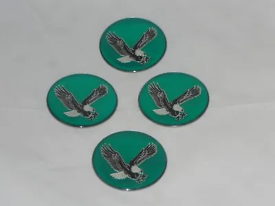 4 - GREEN EAGLE BIRD WHEEL RIM CENTER CAP ROUND STICKER LOGO 1.75  / 44mm DIA • $19.99