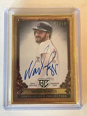 2023 Topps Gilded Collection Wade Boggs Gallery Of Gold Framed Auto #/50 Red Sox • $73.99