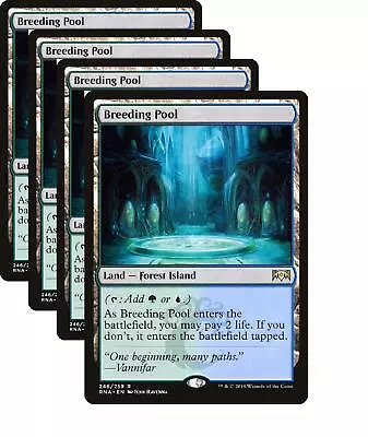 Magic MTG Ravnica Allegiance PLAYSET Breeding Pool X4 NEAR MINT (NM) • $64.95