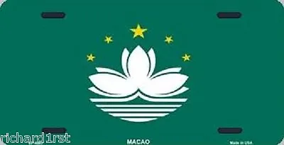 Aluminum National Flag Macao  License Plate  NEW • $17.50