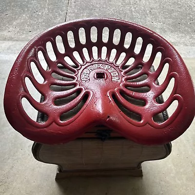 Antique Cast Iron RED CHAMPION Tractor Seat * 19x16” * Almost 15lbs • $99.99