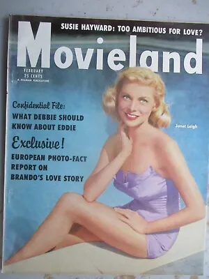 Movieland Magazine - February 1955 Issue - Janet Leigh Cover • $6.99