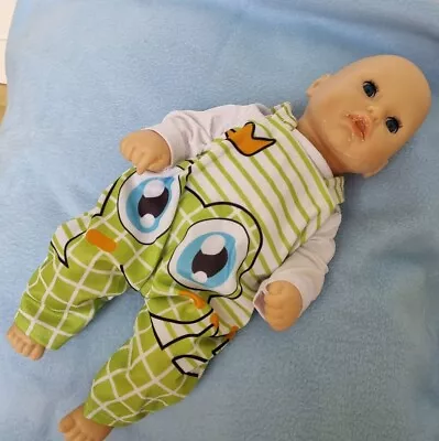 Brand New 2 Piece Frog Dungaree Set For 14 Inch Doll/ First Annabell/ Brother  • £7.99