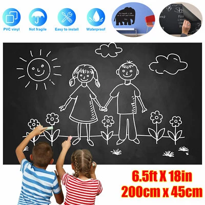 $12.48 • Buy Large Chalkboard Vinyl Wall Sticker Blackboard Removable Home Paint Paper Decal