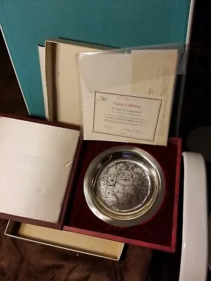 1972 Norman Rockwell Sterling Silver Plate Franklin Mint The Carolers Limited Ed • $265