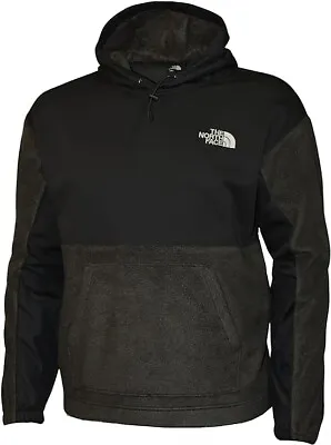 The North Face Men's Fleece Jacket Pullover Hoodie BLACK OVERSIZED FIT-   LARGE • $70