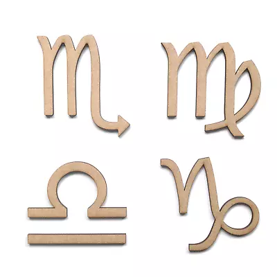 £1.45 • Buy Wooden MDF Starsign Astrology Symbols Shapes Craft Embellishment Star Signs