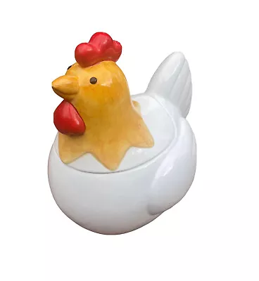 QVC Rooster Chicken Cookie Jar Ceramic Crowing Noise • $29.95