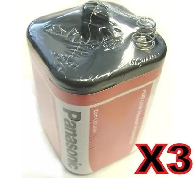 3x 6v Panasonic 6v Battery 4r25 996 Torch Lantern Energizer Original - Pj996 • £16.99