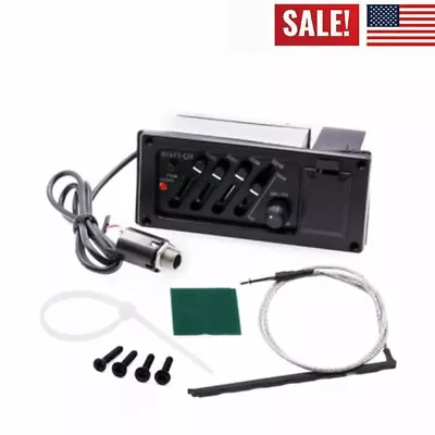 For EQ-7545R Pre-Amp Acoustic Guitar 4-Bands Equalizer Tuner Preamp Piezo Pickup • $12.34