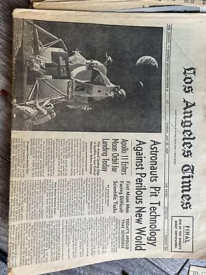1969 New York Times  Newspaper  Men Orbit The Moon  Apollo 11 • $0.99