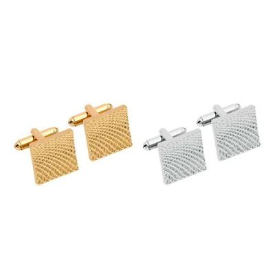 £4.58 • Buy 2x Square Cufflinks Delicate Quality Durable For Wedding Shirt Men Women