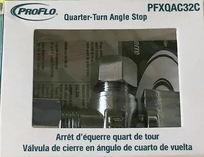 Lot Of 2 PROFLO Low-Lead Compliant Quarter-Turn Angle Stop Model: PFXQAC32C • $15.50