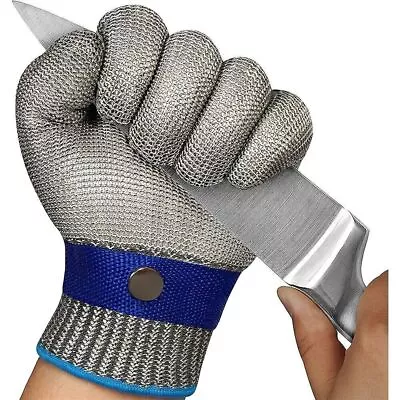 Cut Proof Stab Resistant Butcher Safety Gloves Stainless Steel Wire Metal Mesh) • £17.19