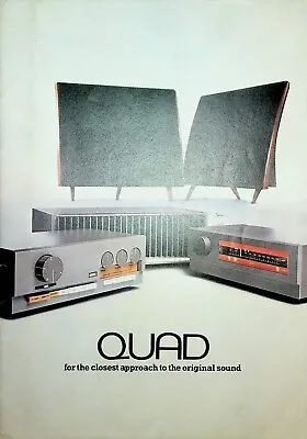 QUAD Amplifier Vintage Brochure 33 303 405 FM3 Specs Sound Electronics • £12.95