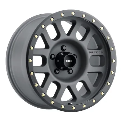 Method MR309 Grid 17x8.5 0mm Offset 5x5 94mm CB Titanium/Black Street Loc Wheel • $310.51