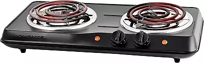 Electric Countertop Double Burner 1700W Cooktop With 6  And 5.75  Stainless Ste • $34.82