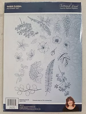 TATTERED LACE OASIS FLORAL A5 Stamp Set 468125 Flowers & Foliage BNIP Free P&P  • £8.99