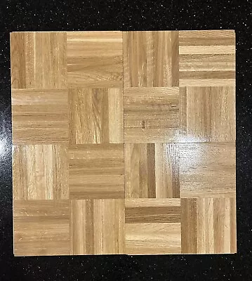 10 SQ FT PREMIUM White Oak Parquet Floor: 12 X12 X5/16  Oak Tiles Natural NEW! • $150