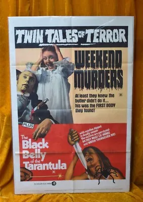 Original One Sheet Movie Poster Weekend Murders /Black Belly Of The Tarantula • $20
