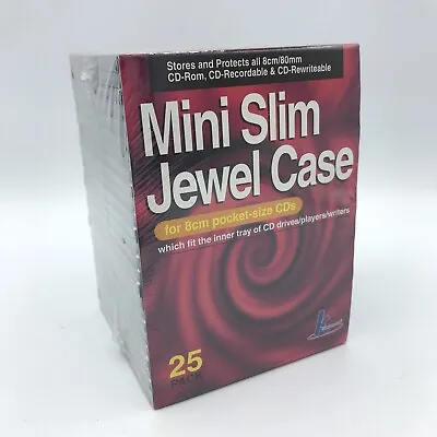 KHypermedia Slim Jewel Cases For 8-cm Mini CDs (25-Pack) Vintage New • $19.99