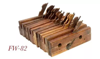 Large Lot WOOD WOODEN CARPENTER MOLDING PLANE TOOLS Beads Hollow Rounds • $130