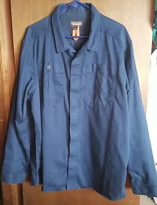 Patagonia Men's Blue XL Farriers Shirt Organic Cotton Hemp Workwear Utility EUC • $54.99