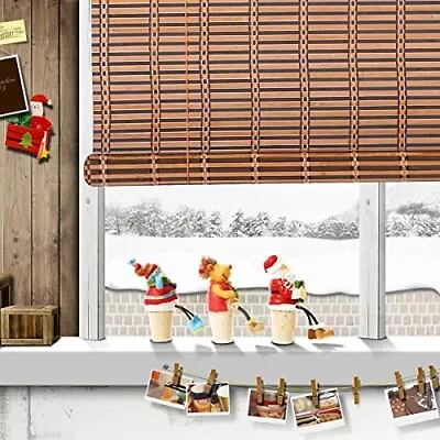 Bamboo Roll-Up Window Blinds Sun Shade For Porch Patio 42x72 Inch • $57.19