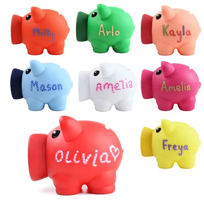 Plastic Personalised Piggy Bank Money Box Pot Saving Unusual And Or Any Name UK • £9.99