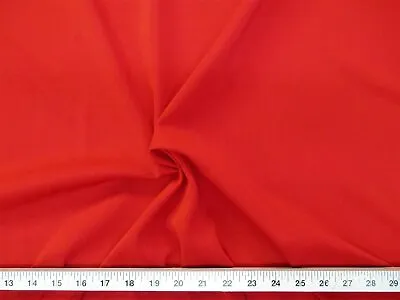 Fabric Polyester Spandex 4 Way Super Stretch Solid Red LY994 • $2.99