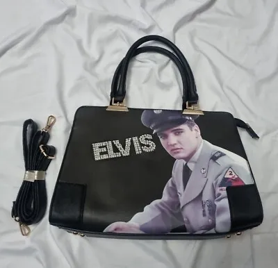 Elvis Presley Tote Large Sized Bag - Military Elvis With Strap • $42.94