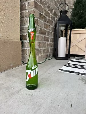 Vintage Original Stretched Soda Bottles 16 Oz Antique Diet 7Up • $15