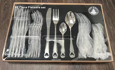 Disney Parks 24 Piece Flatware Set Icon Mickey Mouse Silverware Finish • $99.95