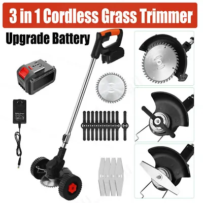 3in1 Cordless Grass Trimmer Grass Lawn Brush Cutter Whipper Snipper W/ Battery • $69.09