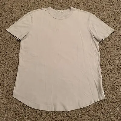 Buck Mason Mens T Shirt Cream Size S Small Curved Hem • $10.49